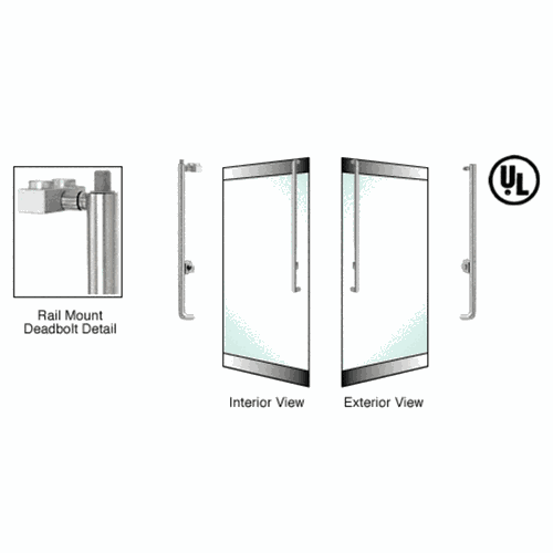 CRL DB160J3R1BS Blumcraft Brushed Stainless Right Hand Reverse Rail Mount Deadbolt Handle