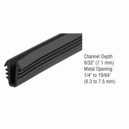 CRL GC722BLM Black Glazing Vinyl Channel 9/32