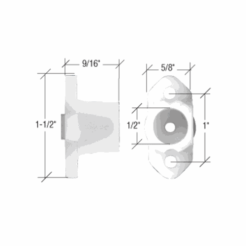 CRL WCM1774 Nylon Torque Bar Bearing - Dimple Back