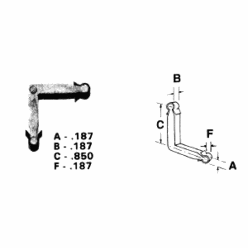 CRL 3465104 Zinc Diecast Storm Window Corner Key, .850