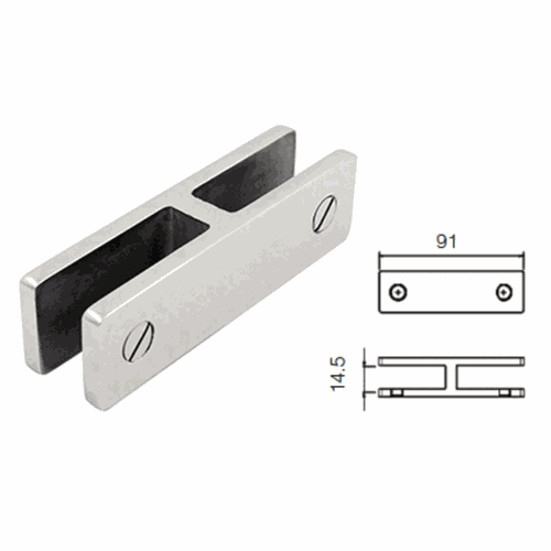 CRL GBC180BS Brushed Stainless 180 Glass Bracing Clamp