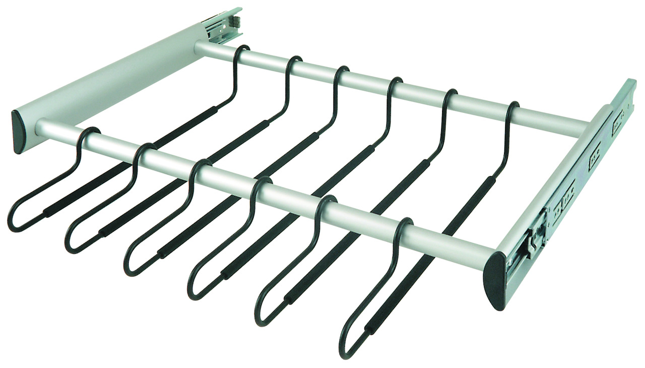 Amazon.com: Pull Out Trousers Rack 9 Arms Closet Pants Hanger Bar Stainless  Steel Hanger Rail Extendable Trousers Hanger for Clothes Towel Scarf  Trousers Tie, 18.11x12.83in (Left Installation) : Home & Kitchen