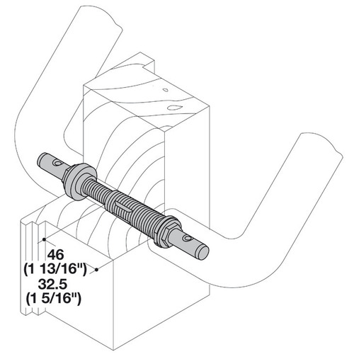 Hafele 909.74.003 Back-to-Back Mount Fastener
