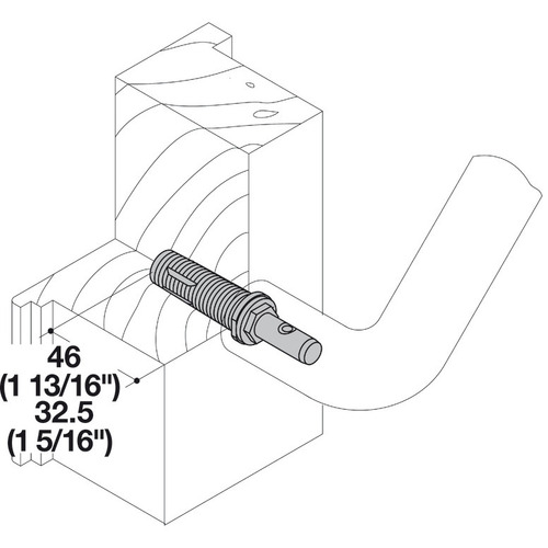 Hafele 909.07.002 Concealed One-Side Mount Fastener