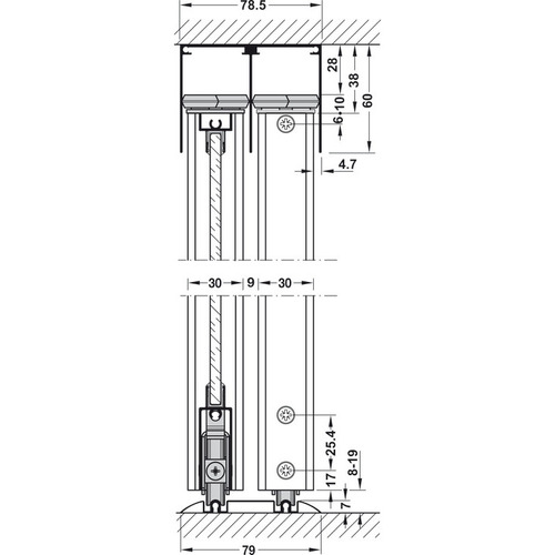 Hafele 403.50.984 Sloping Ceiling Angle for Knee Wall Solutions