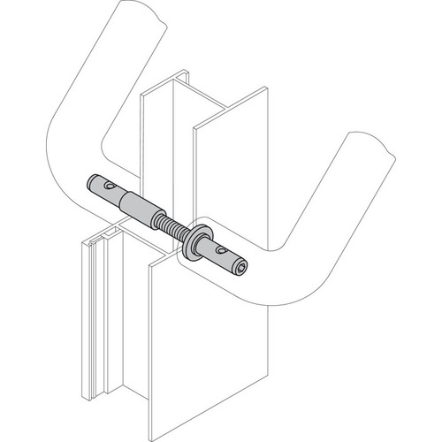 Hafele 909.07.024 Back-to-Back Glass Door Fastener