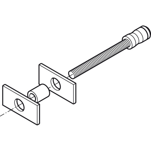 Hafele 909.00.311 Startec Stainless Steel Mounting Set for Carlo Wood Door Handle