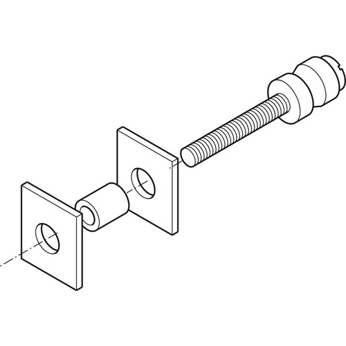 Hafele 909.00.372 Stainless Steel Mounting Set for Cosimo Wood Door Handle - Startec