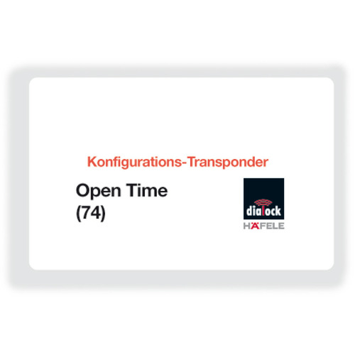 Hafele 917.42.021 Dialock Configuration Key Card, Open Time 74