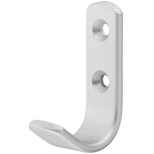 Hafele 842.01.909 Matt Silver Anodized Aluminum Coat Hook