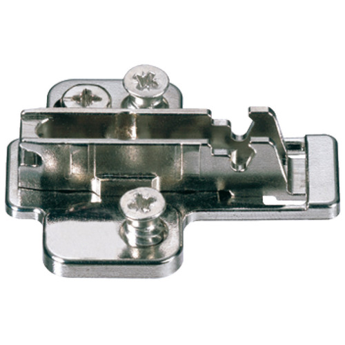 Hafele 322.89.728 Cruciform Cam Mounting Plate for Grass Click-On Hinges, Pre-Mounted Euro Screw