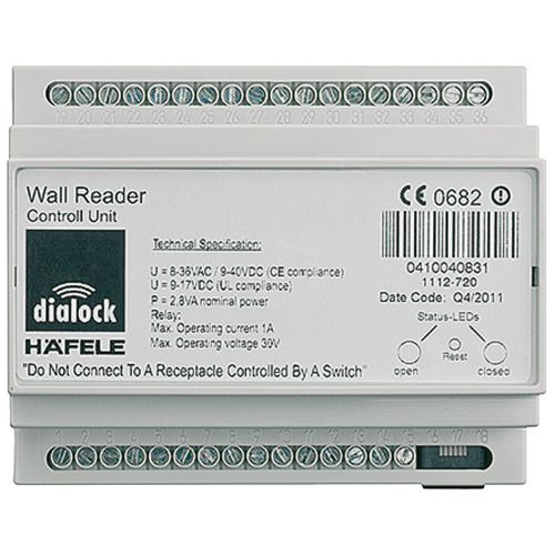 Hafele 917.91.100 Dialock WTC 100 Electronic Control Unit, Tag-it ISO, 4 Relay with Energy Storage