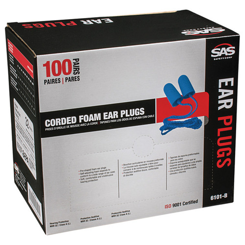 Hafele 007.49.223 Corded Foam Ear Plugs, NRR 30