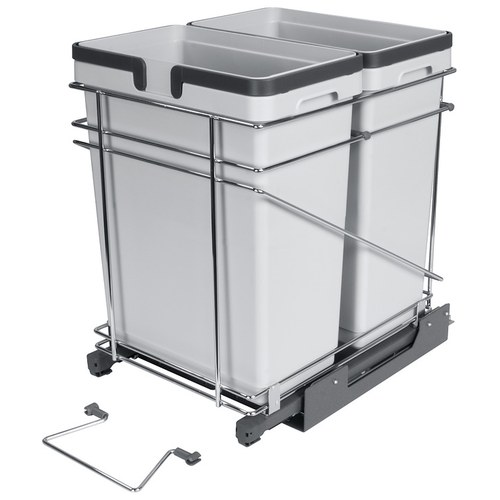 Hafele 503.00.525 Waste Bin Pull-Out, Double Bin, EZPAM