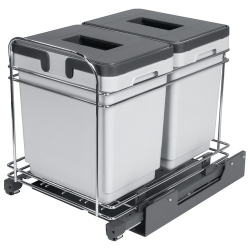Hafele 503.00.528 EZPAM Double Pull-Out Waste Bin for Under Sink