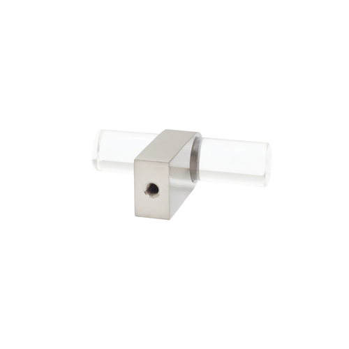 Hapny Home C02-SN Clarity Acrylic Cabinet Knob Clear Satin Nickel