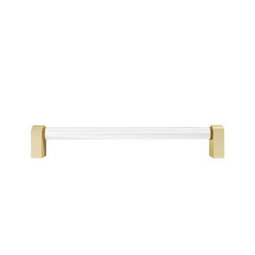 Hapny Home C1001-SB Clarity Acrylic Appliance Pull Clear Satin Brass 12