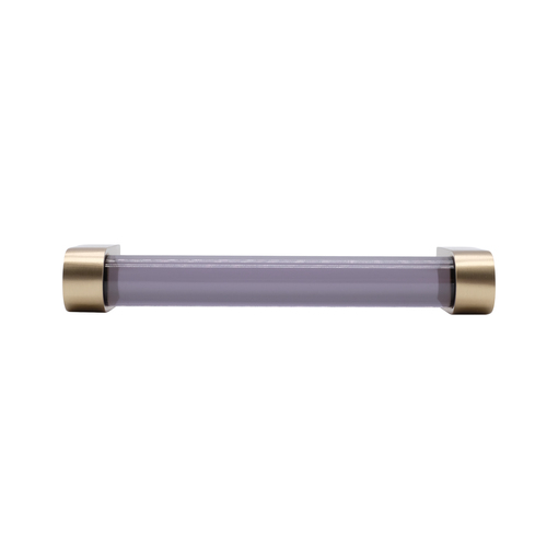 Hapny Home C501-BSB Clarity Acrylic Cabinet Pull, Smoke Satin Brass, 96mm