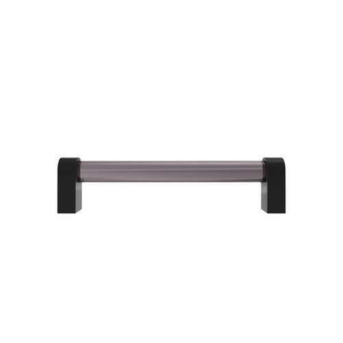 Hapny Home C502-BMB Clarity Acrylic Cabinet Pull, Smoke Matte Black, 5