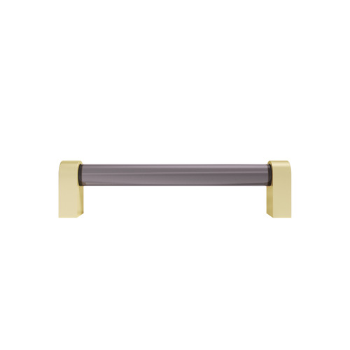 Hapny Home C502-BSB Clarity Acrylic Cabinet Pull, Smoke Satin Brass, 5