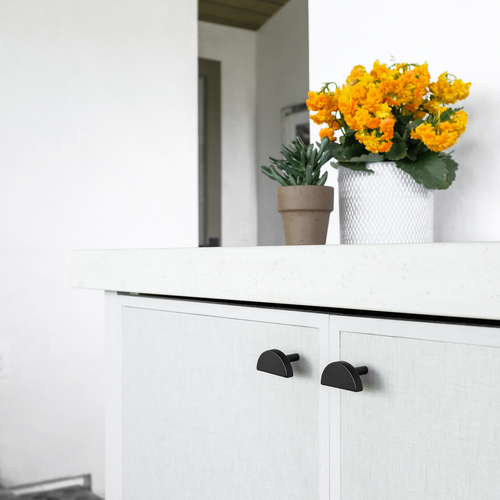 Hapny Home HM19-MB Half Moon Matte Black Cabinet Knob