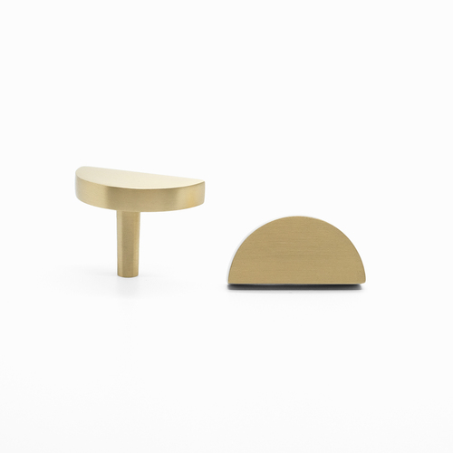 Hapny Home HM19-SB Half Moon Satin Brass Cabinet Knob