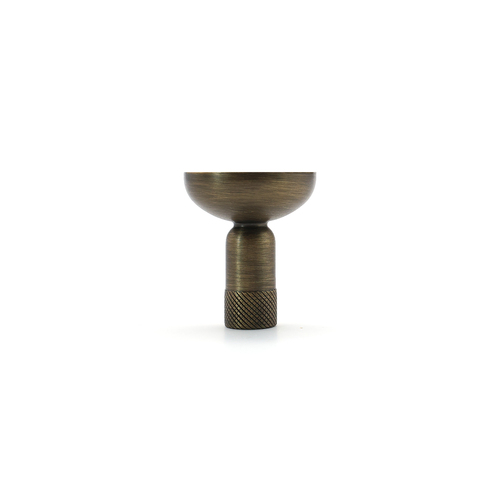 Hapny Home K32-AB Aged Brass Knurled Cabinet Knob