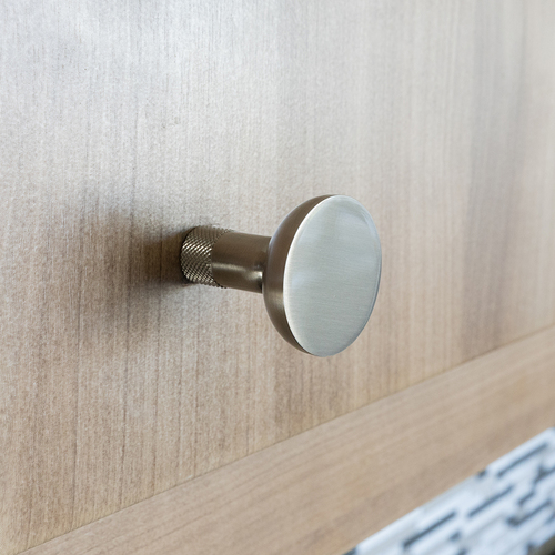 Hapny Home K32-SN Satin Nickel Knurled Cabinet Knob