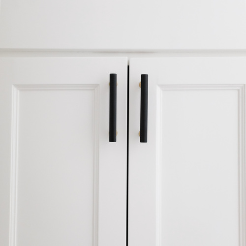 Hapny Home M564-BSB Mod Cabinet Pull Matte Black Satin Brass, 96mm