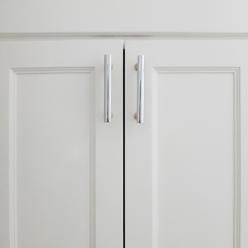 Hapny Home M564-CSB Mod Cabinet Pull, Polished Chrome Satin Brass, 96mm