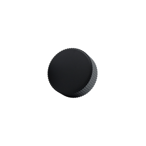 Hapny Home R04-MB Matte Black Ribbed Cabinet Knob