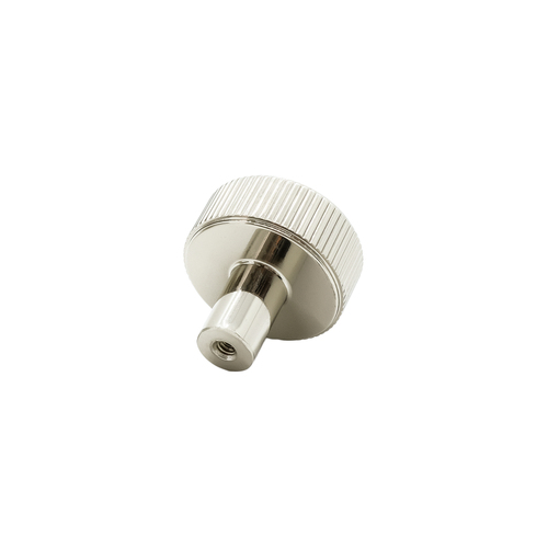 Hapny Home R04-PN Ribbed Polished Nickel Cabinet Knob