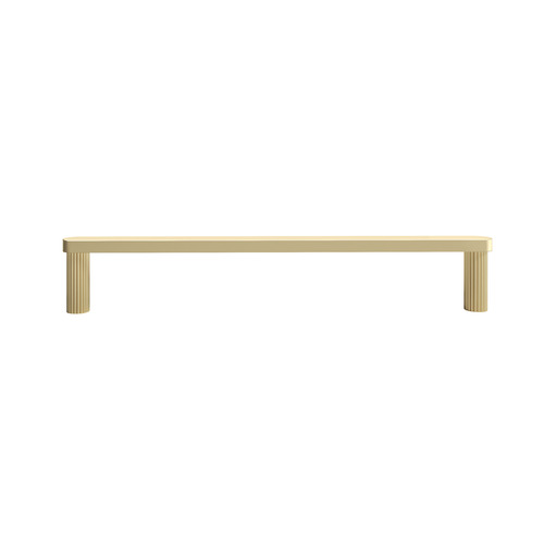 Hapny Home R1004-SB Ribbed Appliance Pull Satin Brass 12
