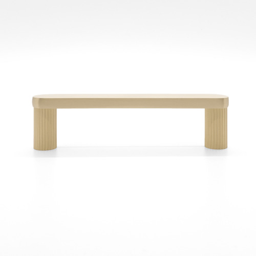 Hapny Home R508-SB Ribbed Cabinet Pull Satin Brass 96mm