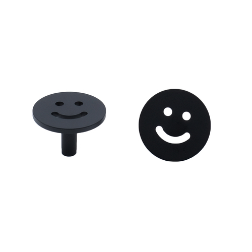Hapny Home SM25-MB Smiley Matte Black Cabinet Knob