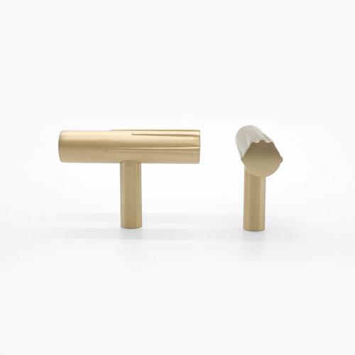 Hapny Home SU14-SB Sunburst Satin Brass T-Knob