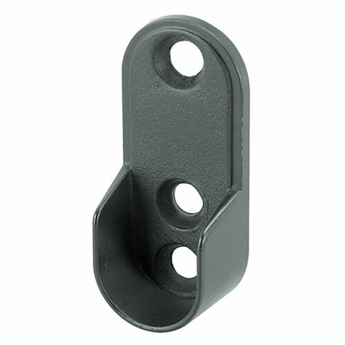 U.S. Futaba 54113 51 055 Matte Black Oval Closet Rod Support