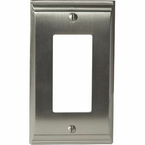 Amerock 1906898 Satin Nickel Wallplate for 1 Rocker Switch