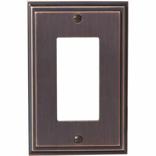 Amerock 1907004 ORB Wallplate 1 Rocker