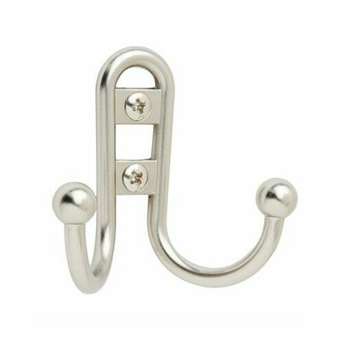 Amerock H55457S Double Prong Silver Robe Hook