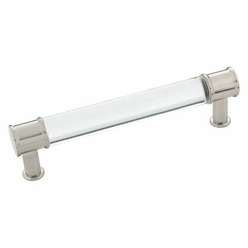 Belwith P3635-CASN 128mm Satin Nickel Pull with Crysacrylic