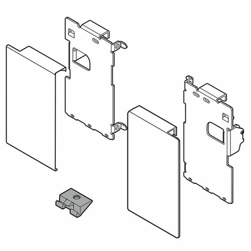 Blum 05016984 LEGRA Front Fix M-Bracket Set - Stainless Steel