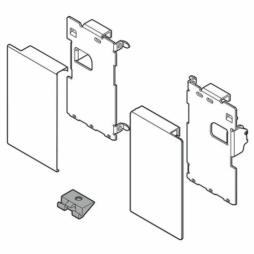Blum 05156741 LEGRA Front Fix M-Bracket Set - Gray