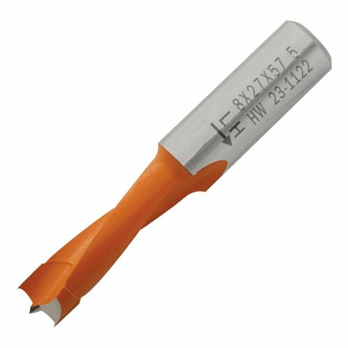 CMT 310.080.12 8mm LH Carbide Bit with Adjustable Shank - Orange