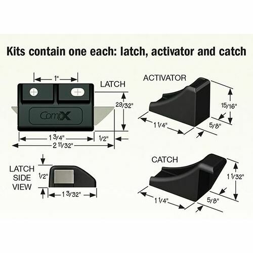 Timberline Locks DL-200 Slam Action Double Door Latch - Black