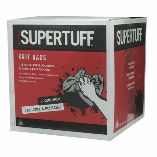 Trimaco 10875 White Knit Rag Box - 22 lbs Net Weight