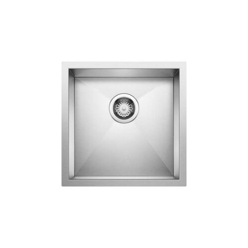 Blanco 443049 17 in. Undermount Stainless Steel Bar Sink Lustrous Satin