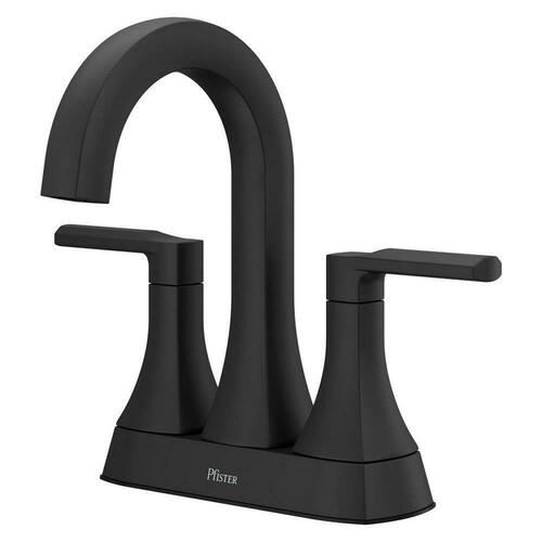 Pfister LF-048-VRIBB Matte Black Two Handle Centerset Bathroom Sink Faucet
