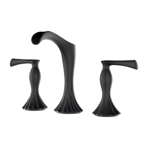Pfister LG49-RH3B Matte Black Two Handle Widespread Bathroom Sink Faucet