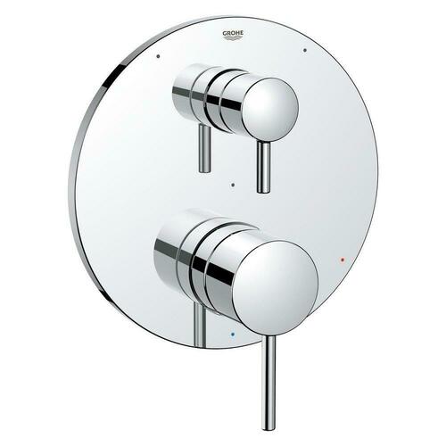 Grohe 29427000 Two-Handle Pressure Balancing Valve Trim - Starlight Chrome